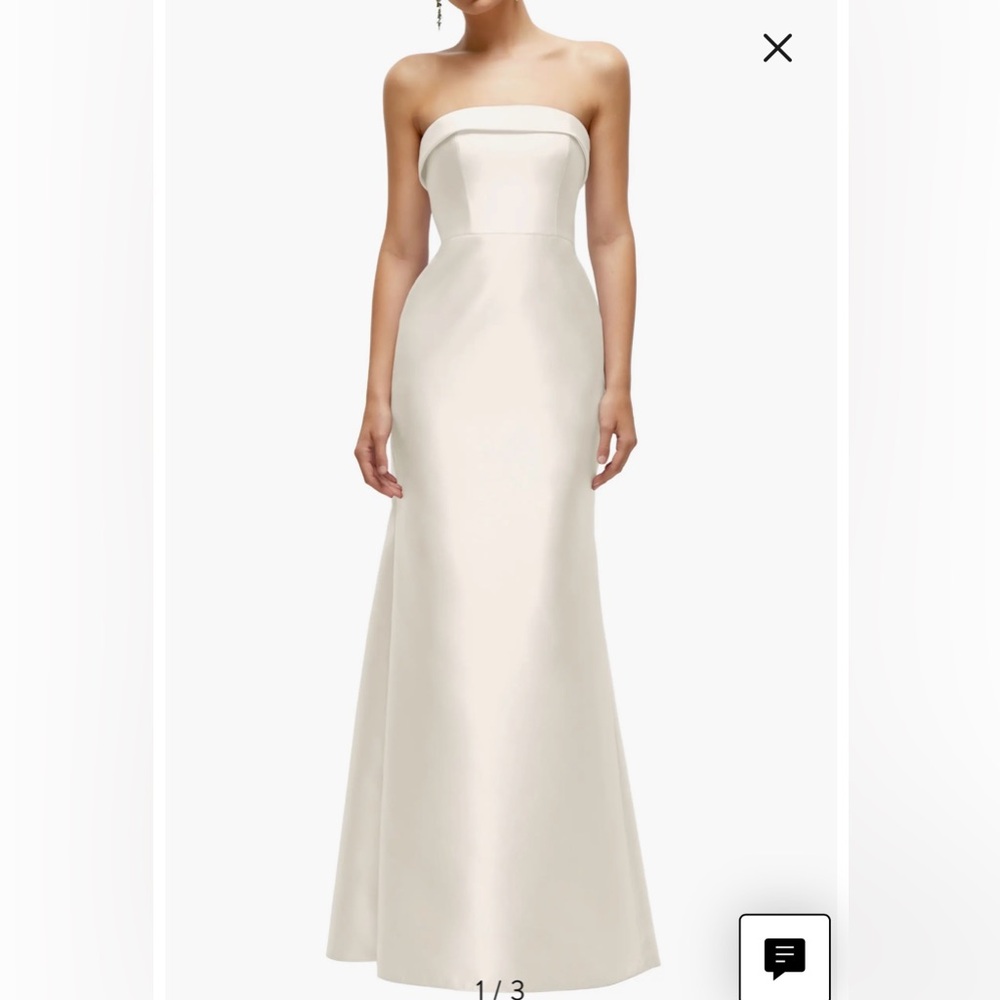 Alfred Sung Ivory Trumpet Gown